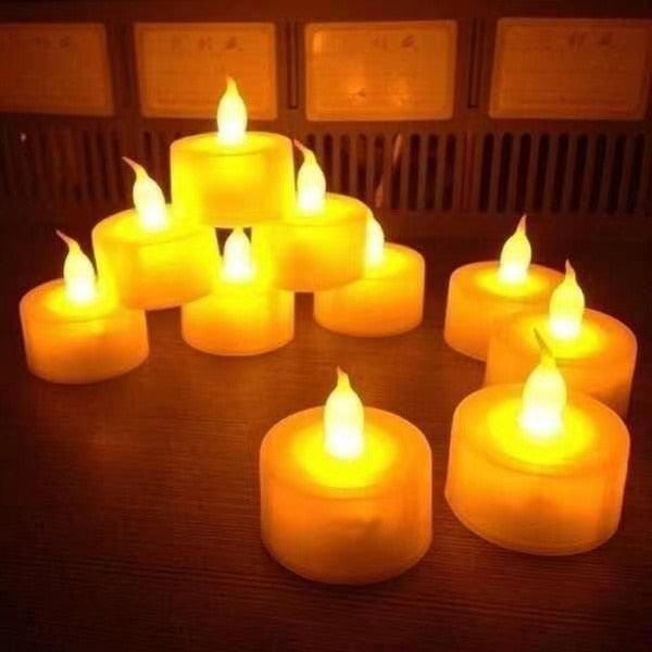 Color Glow Flameless LED Tea Lights (12-Pack)