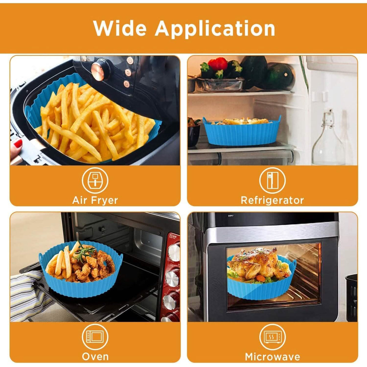 Reusable Silicone Air Fryer Liners (2-Pack)
