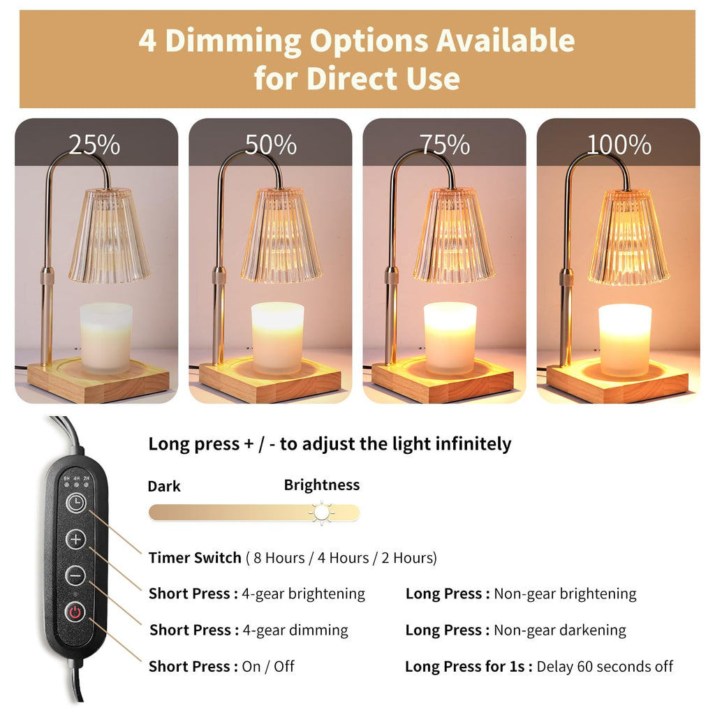 Amber Glow Candle Warmer Lamp