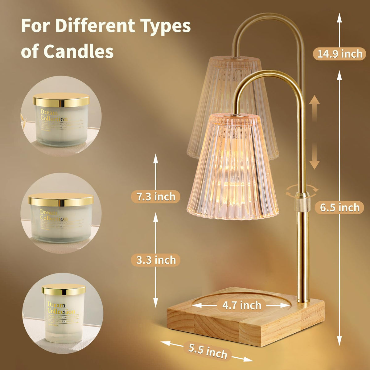 Amber Glow Candle Warmer Lamp