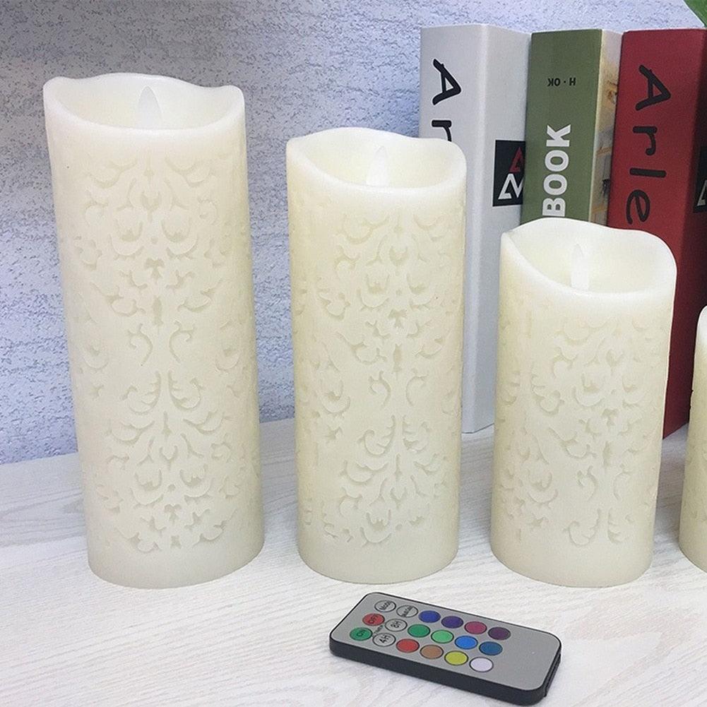 Dancing Flame LED Pillar Candle with Remote