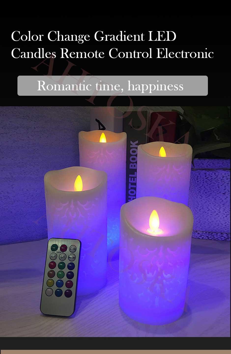 Dancing Flame LED Pillar Candle with Remote